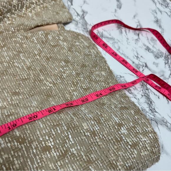 Lafayette 148 Tan and Cream tweed blazer single button Sz 10 - Picture 6 of 7